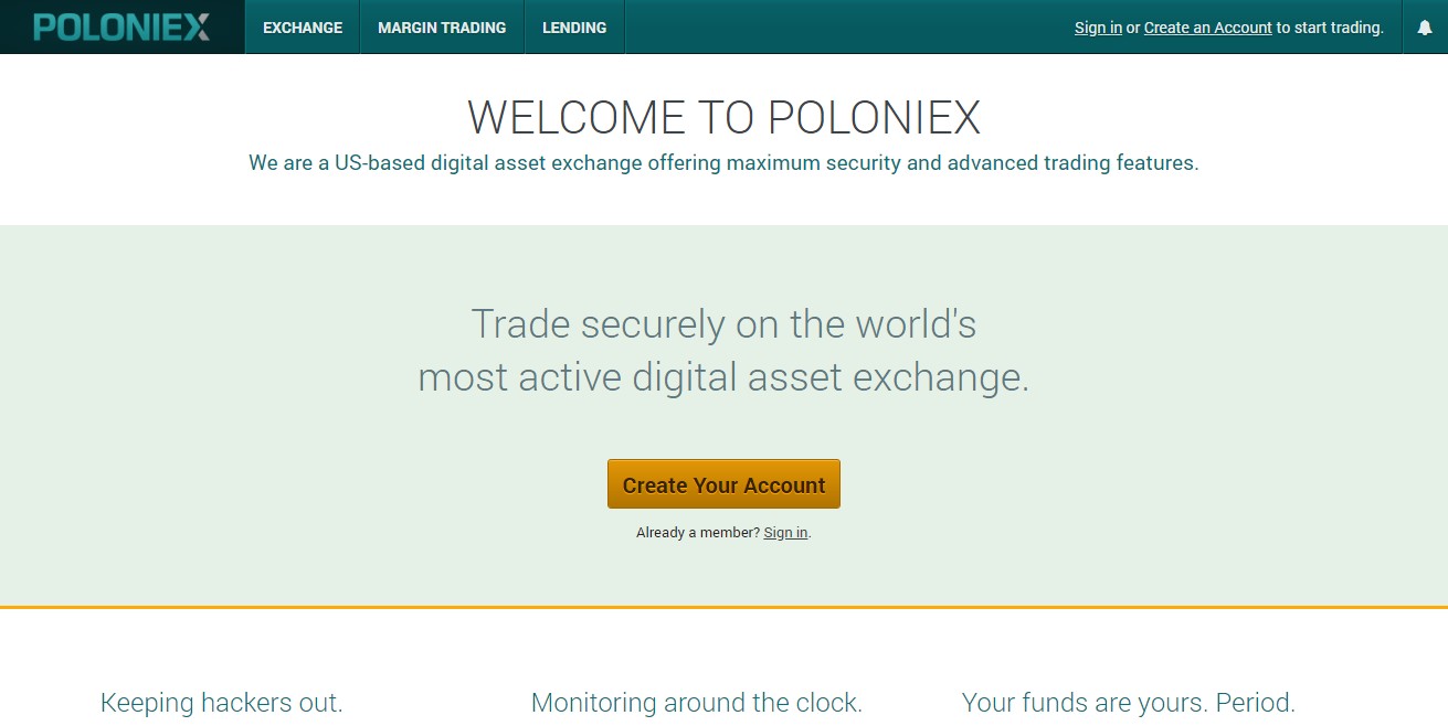 Poloniex Crypto Exchange